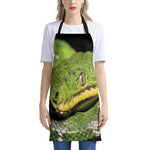 Emerald Tree Boa Snake Print Apron