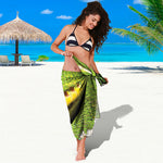 Emerald Tree Boa Snake Print Beach Sarong Wrap