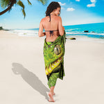 Emerald Tree Boa Snake Print Beach Sarong Wrap