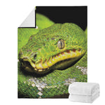 Emerald Tree Boa Snake Print Blanket