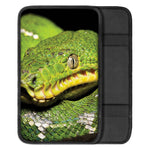 Emerald Tree Boa Snake Print Car Center Console Cover