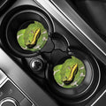 Emerald Tree Boa Snake Print Car Coasters