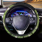 Emerald Tree Boa Snake Print Car Steering Wheel Cover