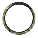 Emerald Tree Boa Snake Print Car Steering Wheel Cover