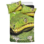 Emerald Tree Boa Snake Print Duvet Cover Bedding Set