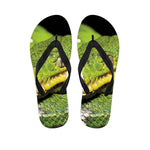 Emerald Tree Boa Snake Print Flip Flops