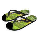 Emerald Tree Boa Snake Print Flip Flops