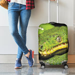 Emerald Tree Boa Snake Print Luggage Cover