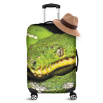 Emerald Tree Boa Snake Print Luggage Cover