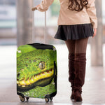 Emerald Tree Boa Snake Print Luggage Cover
