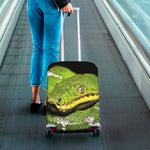 Emerald Tree Boa Snake Print Luggage Cover