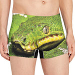 Emerald Tree Boa Snake Print Men's Boxer Briefs