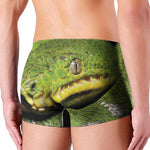 Emerald Tree Boa Snake Print Men's Boxer Briefs