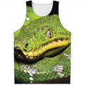 Emerald Tree Boa Snake Print Men's Tank Top