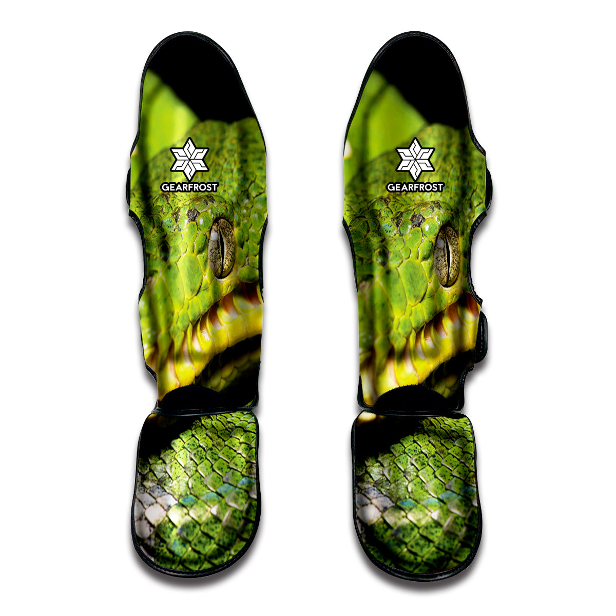 Emerald Tree Boa Snake Print Muay Thai Shin Guard