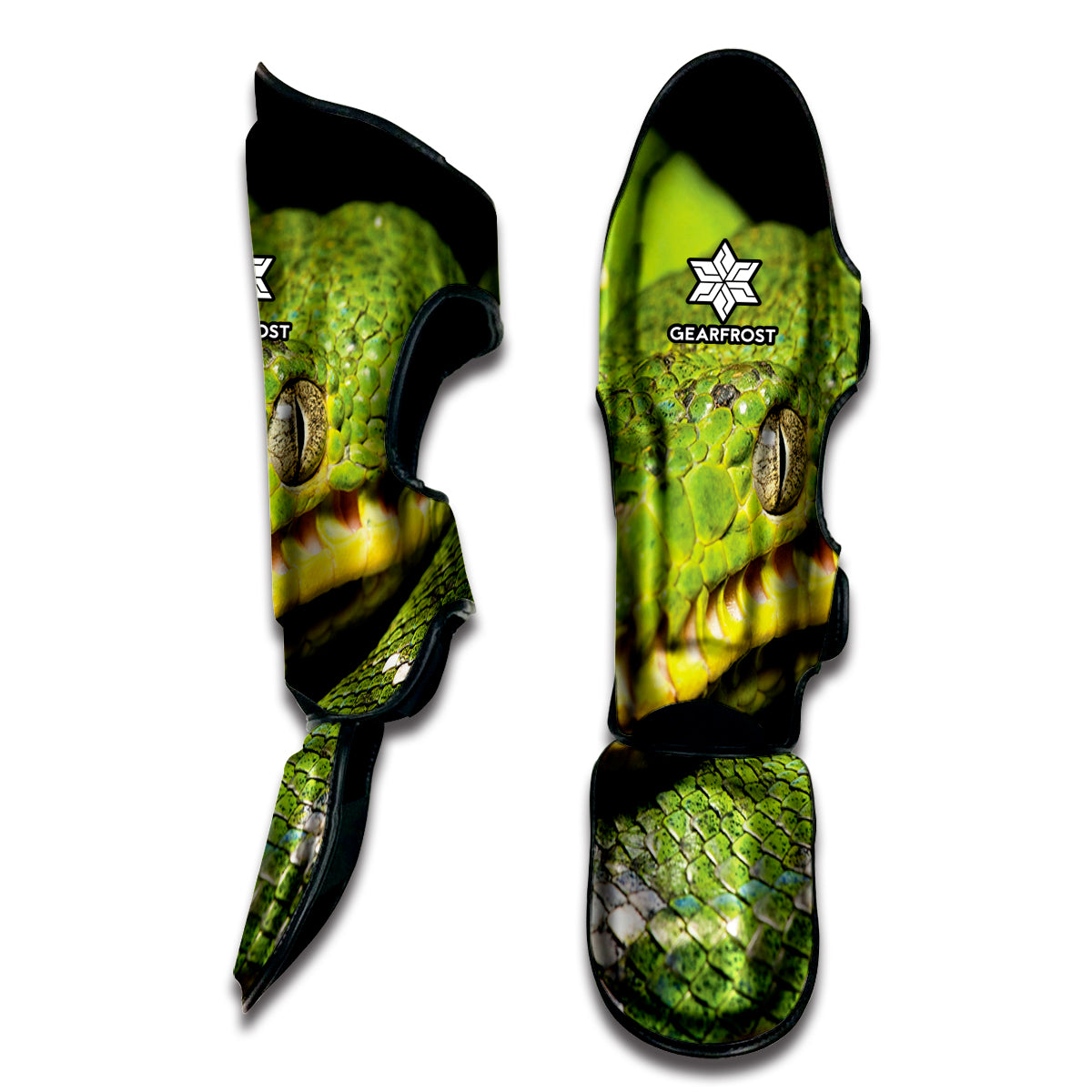 Emerald Tree Boa Snake Print Muay Thai Shin Guard