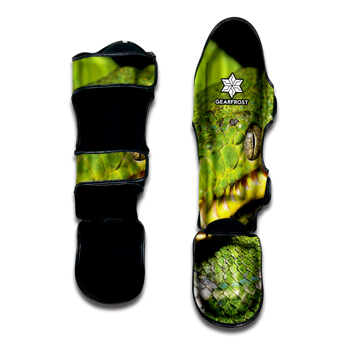 Emerald Tree Boa Snake Print Muay Thai Shin Guard