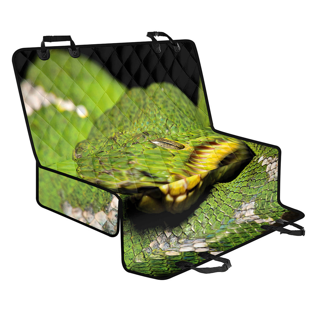 Emerald Tree Boa Snake Print Pet Car Back Seat Cover