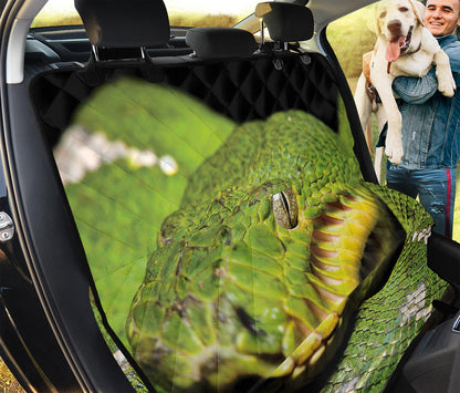 Emerald Tree Boa Snake Print Pet Car Back Seat Cover