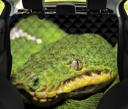 Emerald Tree Boa Snake Print Pet Car Back Seat Cover