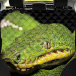 Emerald Tree Boa Snake Print Pet Car Back Seat Cover