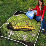 Emerald Tree Boa Snake Print Quilt