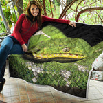 Emerald Tree Boa Snake Print Quilt
