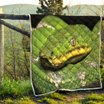 Emerald Tree Boa Snake Print Quilt