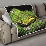 Emerald Tree Boa Snake Print Quilt