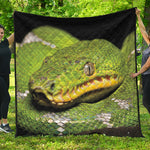 Emerald Tree Boa Snake Print Quilt
