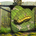 Emerald Tree Boa Snake Print Quilt