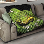 Emerald Tree Boa Snake Print Quilt