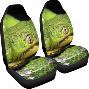 Emerald Tree Boa Snake Print Universal Fit Car Seat Covers