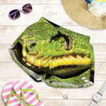 Emerald Tree Boa Snake Print Women's Shorts