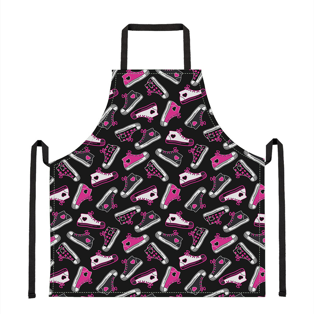 Emo Shoes Pattern Print Apron