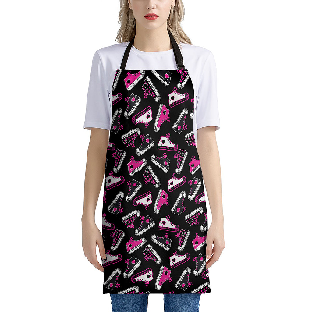 Emo Shoes Pattern Print Apron