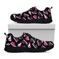 Emo Shoes Pattern Print Black Running Shoes