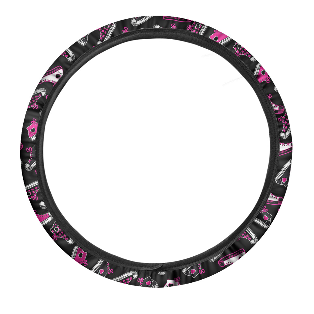 Emo Shoes Pattern Print Car Steering Wheel Cover