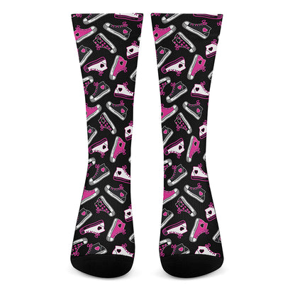 Emo Shoes Pattern Print Crew Socks