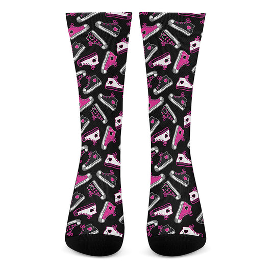 Emo Shoes Pattern Print Crew Socks