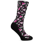 Emo Shoes Pattern Print Crew Socks