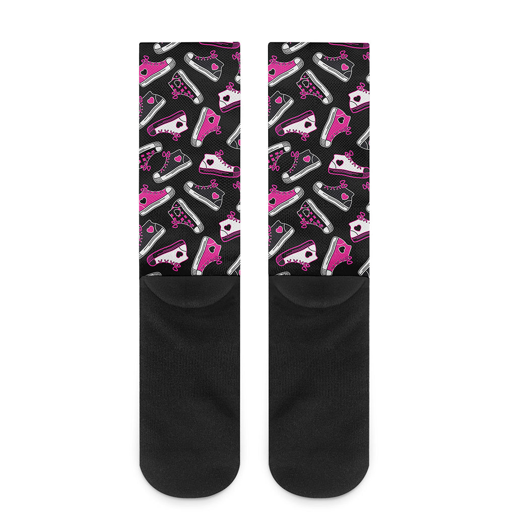 Emo Shoes Pattern Print Crew Socks
