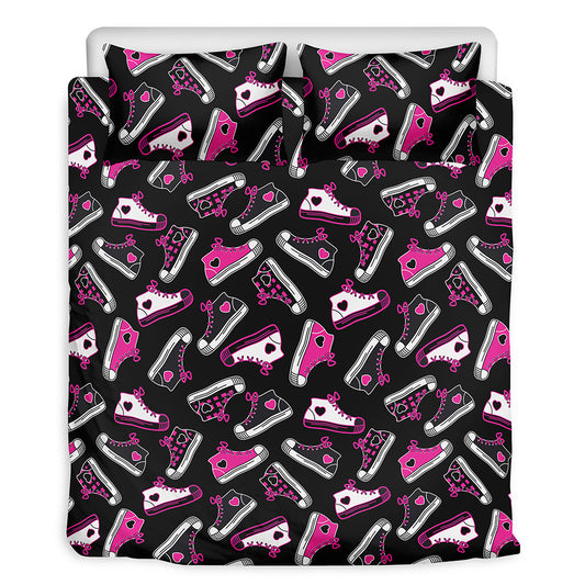 Emo Shoes Pattern Print Duvet Cover Bedding Set