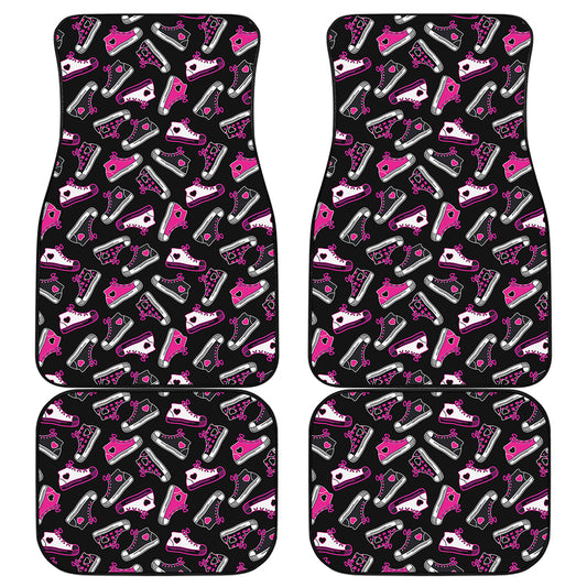 Emo Shoes Pattern Print Front and Back Car Floor Mats