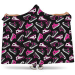 Emo Shoes Pattern Print Hooded Blanket