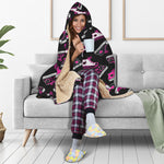 Emo Shoes Pattern Print Hooded Blanket