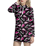 Emo Shoes Pattern Print Hoodie Dress