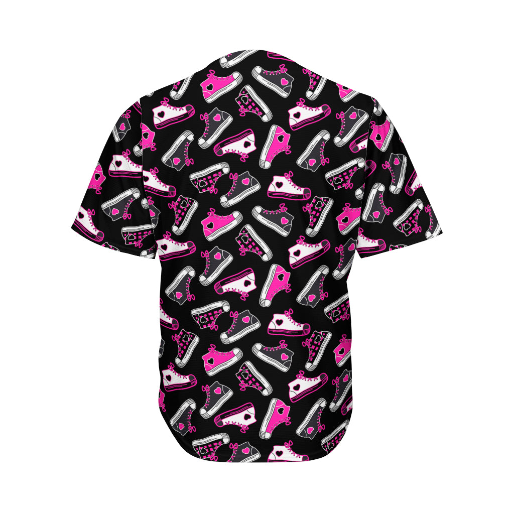 Emo Shoes Pattern Print Men's Baseball Jersey