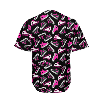 Emo Shoes Pattern Print Men's Baseball Jersey