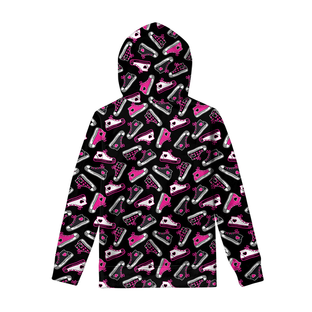 Emo Shoes Pattern Print Pullover Hoodie